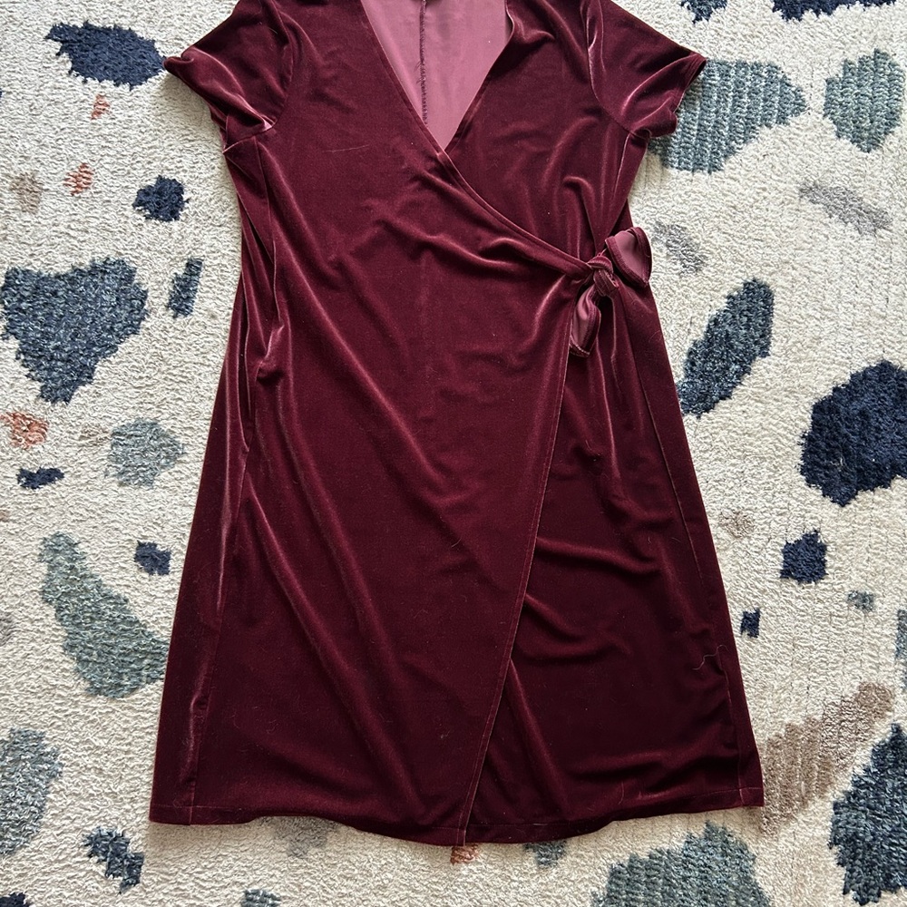 Madewell Velvet Faux Wrap Dress